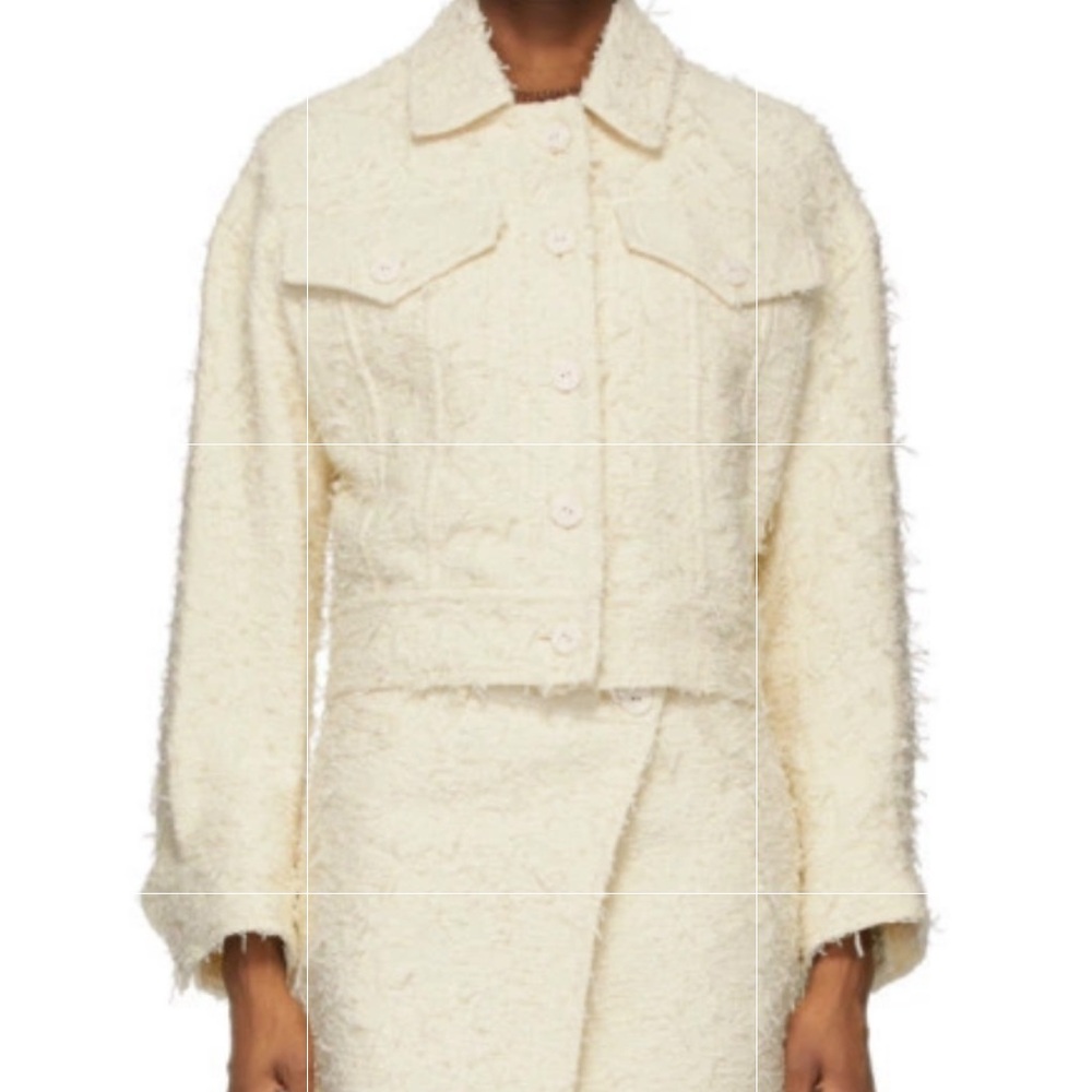 Acne Cream Textured Blazer